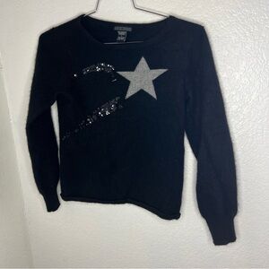 Lauren Hansen 100% Cashmere Long Sleeve Stars Kids Girls Sweater Size Large